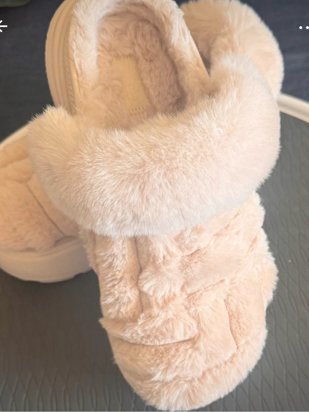 Plush Fuzzy Pink Kids Slippers